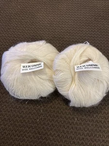 2 bolas de hilo de mohair y lana turquesa verde azulado y brillo 50 OZ cada una - Imagen 1 de 3