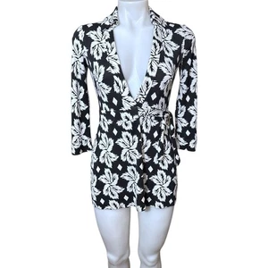 Mameluco envolvente de seda Diane Von Furstenberg manga larga talla 0 - Imagen 1 de 11