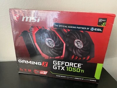 ✅ SEALED ✅ MSI GeForce GTX 1050 Ti GAMING X 4G  - Image 1 of 4