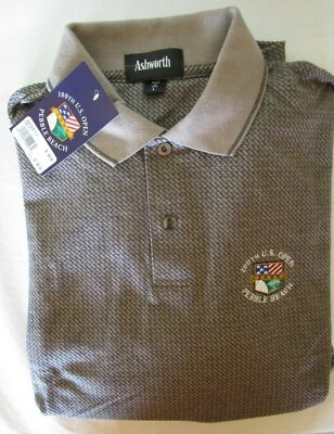 Camisa de golf Ashworth 100TH U.S. OPEN PEBBLE BEACH talla L nueva con etiquetas 2000 Tiger Foto 1 de 4