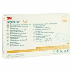 *25-Pieces* 3M Tegaderm +Pad Film Sterile 3.5" x 8" Dressing 3590 - Picture 1 of 2