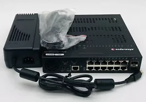 ENTERASYS EXTREME NETWORKS D2G124-12P ETHERNET SWITCH w/PWR ADAPTER & PWR CORD - Picture 1 of 8