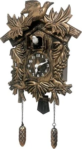 Stylish Brown Cuckoo Clock with Flapping Bird - Indoor Decoration Essential - Picture 1 of 11