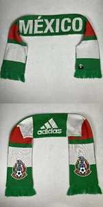 Vintage Mexico National Team El Tri Adidas Scarf Y2K 2000s Knit Green - Picture 1 of 13