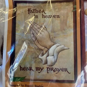 The Creative Circle Father In Heaven Hear My Prayer Needlepoint Kit #1752 NEW - Picture 1 of 8