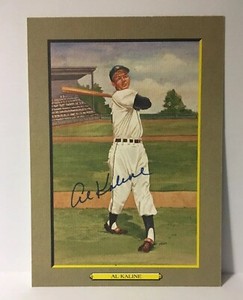 Vintage 1985 Al kaline Autographed Perez Steele Galleries Post Card