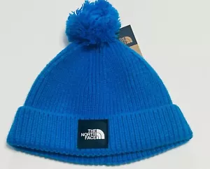 NWT The North Face Littles Box Logo POM Beanie, Hero Blue, Toddler XXS - Picture 1 of 3