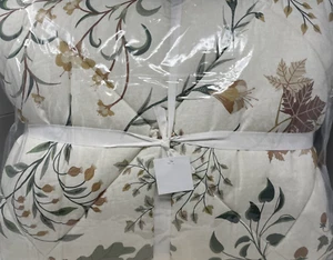 New Pottery Barn Autumn Botanical Percale Full/Queen Comforter & 2 Standard Sham - Picture 1 of 3