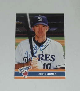 CHRIS GOMEZ SIGNED AUTO'D 1999 MOTHERS COOKIES CARD #13 SAN DIEGO PADRES TIGERS - Picture 1 of 2