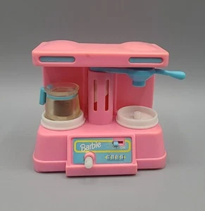 1992 Barbie Wind Up Coffee Maker with pot #9313 vintage Mattel tested! Pink - Picture 1 of 10