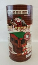 Paul Bunyan Pineland Tree House Log Cabin Building Wood Set 100 Pcs Ages 3+ NEW