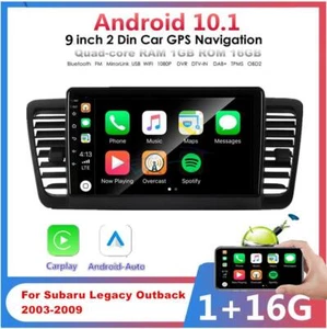 9''Android 10.1 Car Stereo Radio GPS WIFI BT DAB For Subaru Legacy Outback 03-09 - Picture 1 of 11