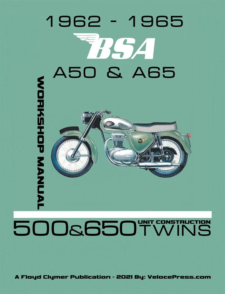 1962-1965 BSA A50 & A65 FACTORY WORKSHOP MANUAL UNIT-CONSTRUCTION TWINS Clymer - Image 1 of 1