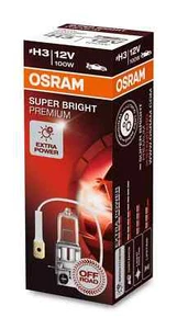 UNA Lampada Halogen OSRAM SUPER BRIGHT PREMIUM H3 PK22s 12V 100W - Foto 1 di 1