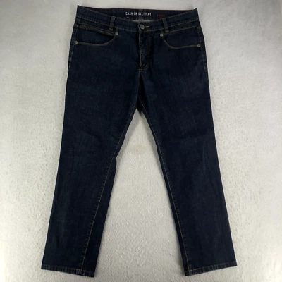 Jeans jeans azul masculino Joker dinheiro na entrega tamanho 38x30 bolsos - Imagem 1 de 4