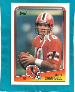 SCOTT CAMPBELL # 384 - 1988 Topps Football Card NR/Mt Condition