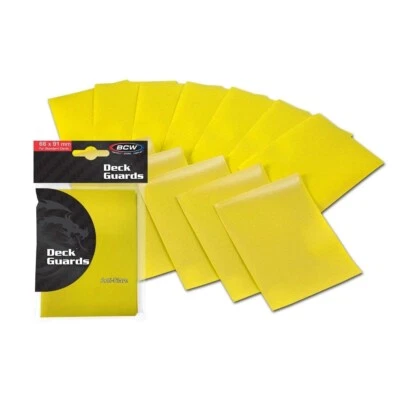 1000 BCW Deck Guards Yellow Matte Anti-Glare Standard Card Sleeves Protection - Image 1 of 3