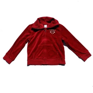 Girls Gymboree Shirt Sweatshirt Size 5 6 S Alpine Sweetie Zip Up Hood Velour - Picture 1 of 7
