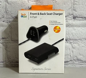 Tech and Go   9.6 Amp 4-Port Front and Back Seat Charger - New - Picture 1 of 4