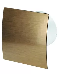 Bathroom Extractor Fan 100mm and Brushed Gold Front Panel Modern Ventilator - Picture 1 of 2
