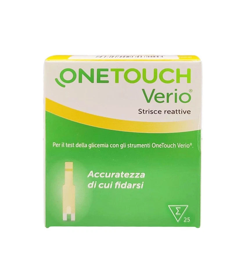 25 ONE TOUCH VERIO strisce reattive diabete test glucosio scadenza: 06-2025