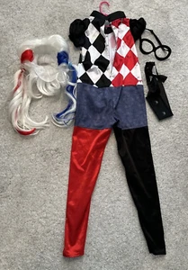 Harley quinn drama theatre cosplay costume with wig Rubies w hammer #620744 - Picture 1 of 8