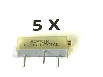 1K, Spindeltrimmer, 10%, 0,75W,  liniar, 20 Gang,  BI Techn. 90PR1KLF,  5 Stück - Image 1 of 4
