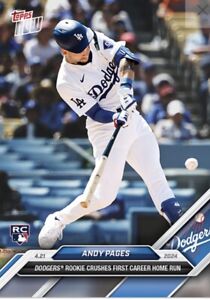 2024 Topps Now Andy Pages 1st Home Run #107 Dodgers PRESALE