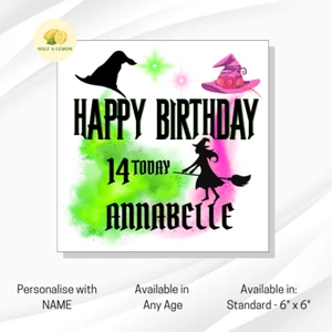 Personalised Birthday card, customise Age and add name, Have a Wicked Birthday - Picture 1 of 1