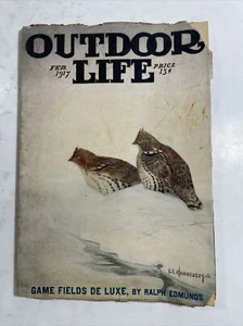 Outdoor Life: February, 1917, Cover Art by F. C. Hennessey, Vol. 39, No. 2 - Picture 1 of 11