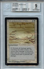 MTG Beta Circle of Protection White BGS 9.0 (9) Mint Card Magic WOTC 4544