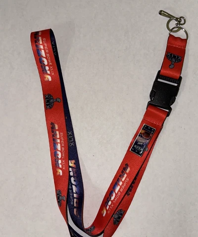 SUPER BOWL XLIX ARIZONA NFL PATRIOTS SEAHAWK LANYARD + TICKET PIN KEY CHAIN RING Cover