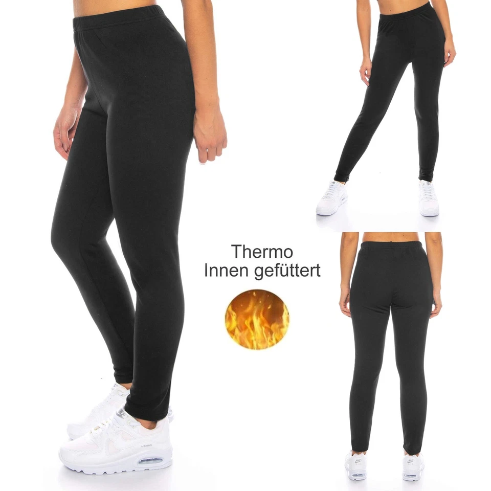 Ladies Winter Leggings Thermal Pants High Waist Stretch Warm Lined 38 40 42 46 - Image 1 of 4