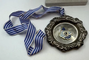 Lions Club Ashtray Style Ribbon Necklace Uruguay 1976 Vintage - Picture 1 of 9