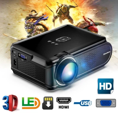 Excelvan BL-90 1000 Lumens 130 Inch Multimedia Portable LCD Projector - Image 1 of 4