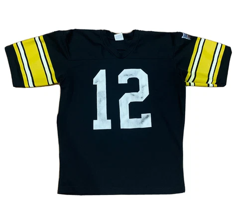 Vtg RAWLINGS Pittsburgh Steelers NFL Football Terry Bradshaw Jersey Mens Medium Cover