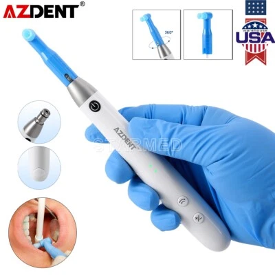 AZDENT Dental Inalámbrico Eléctrico Higiene Prophy Pieza de Mano Giratoria 360° + 2 Ángulos Foto 1 de 4