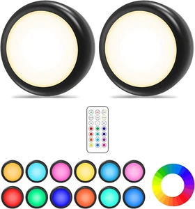 Luci Armadio Luce Notturna Lampada Armadio RGBW 2PZ LED Multicolore Illuminazion - Foto 1 di 12