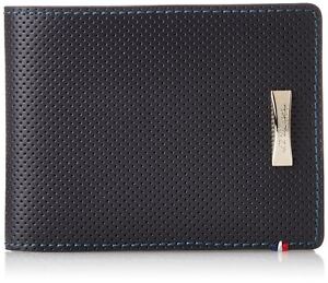 S.T. Dupont Dï¿½fi Perforated Wallet, Leather, Blue, 6 Cards, 170601