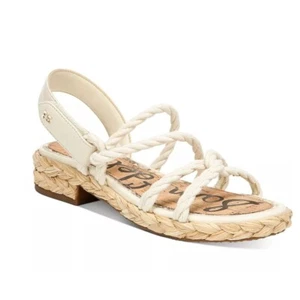 Sam Edelman Womens Cristan Rope Sandals Espadrille Raffia 1.5" Heels Size 6.5 M - Picture 1 of 6
