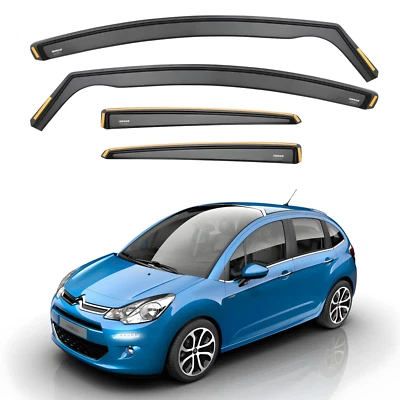 ISPEED Wind Deflectors for Citroen C3 MK2 2009-2016 5-Door Hatchback 4pc Set - Image 1 of 4