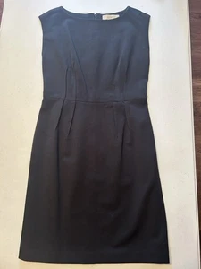 Ann Taylor Loft Women's size 8 Black Sleeveless Sheath Dress Round Neck LBD - Picture 1 of 8