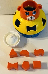 Vintage 80's Playskool Bear Sailor Shape Sorter Block Toy Complete - Picture 1 of 5