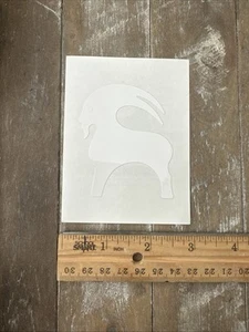 Backcountry Goat Logo Sticker White Decal Approx 3” Climbing Skiing Outdoor - Picture 1 of 1