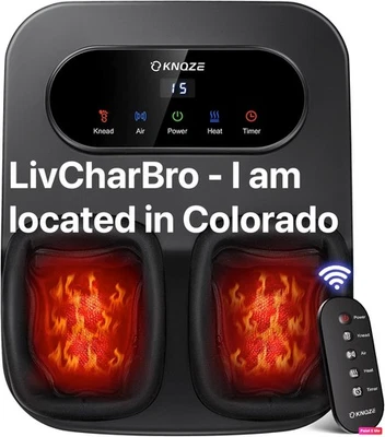 Masajeador de pies amasado profundo máquina Shiatsu pantalla LED grande ajuste térmico al zapato 12 Foto 1 de 4