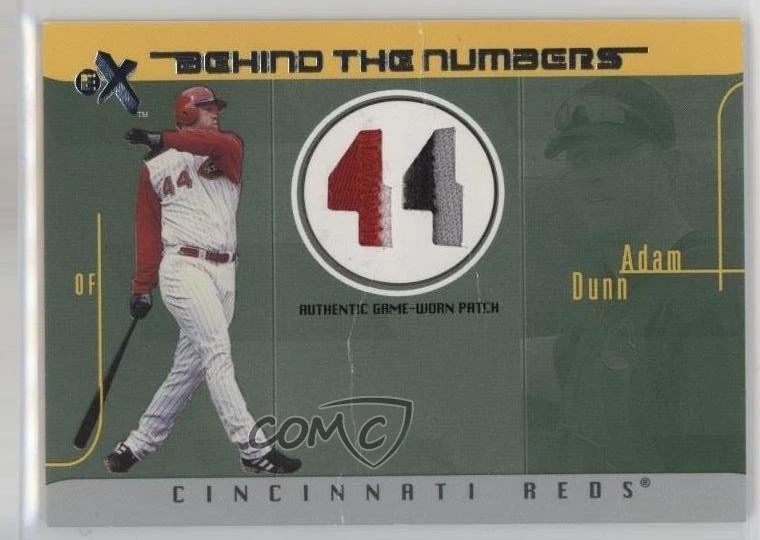 2003 EX Behind The Numbers Game-Used Patch /99 Adam Dunn #BTNGU-AD Patch - Image 1 of 2