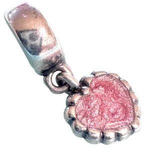 PANDORA YOUNG LOVE ROSA ESMALTE CORAZÓN SAN VALENTÍN COLGANTE 790471EN28 - Imagen 1 de 4