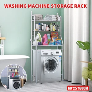 3 Ablage Toilettenregal Waschmaschinenregal Badezimmer Bad Regal WC Standregal - Bild 1 von 12