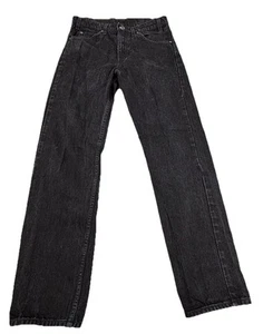 Pantalones de mezclilla Levi's 505 1995 para hombre 33x32 negro naranja lengüeta calce regular pierna recta - Imagen 1 de 11
