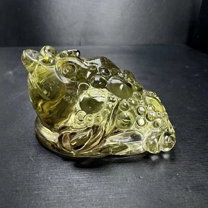 108g Quarzo Citrino Naturale Intagliato A Mano JinChan Teschio Cristallo Reiki Decorazione - Foto 1 di 10